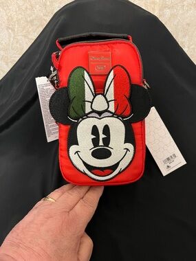 lug Red Minnie Mouse Crossbody Bag with Green & White Bow